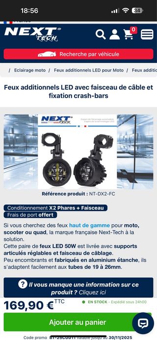 Faros auxiliares LED con homologación E (E24)