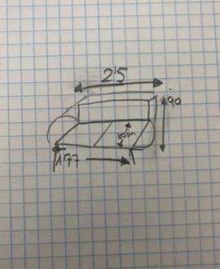 Sofá de piel beige 4 plazas