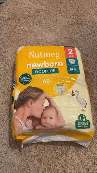 Nutmeg Baby Newborn Talla 2 - 60 Pañales