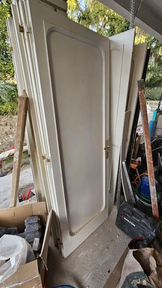 14 Puertas Madera Maciza Haya Blancas