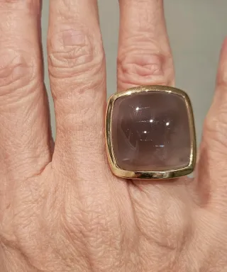 Anillo Oro Piedra luna