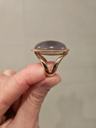 Anillo Oro Piedra luna