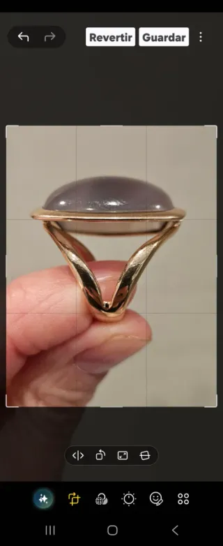 Anillo Oro Piedra luna
