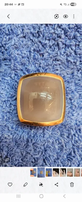 Anillo Oro Piedra luna