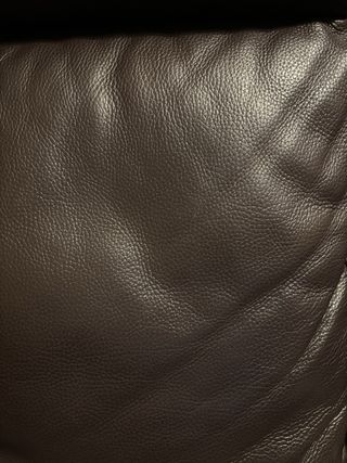 Divano angolare in pelle marrone