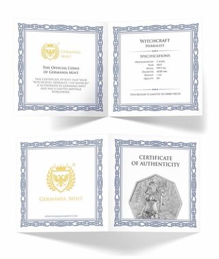 Moneda 1 oz Plata Germania Witchcraft Herbalist
