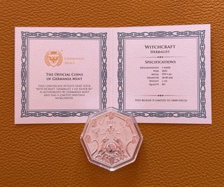 Moneda 1 oz Plata Germania Witchcraft Herbalist