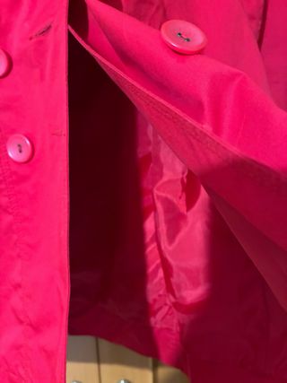 Parka Roja Doble Botonadura Talla M