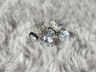 Pendientes corazones plata de ley