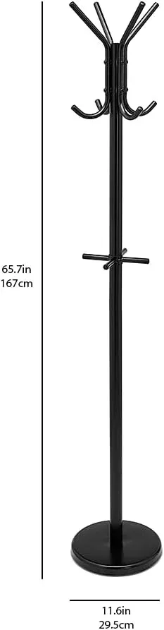 Perchero de pie negro