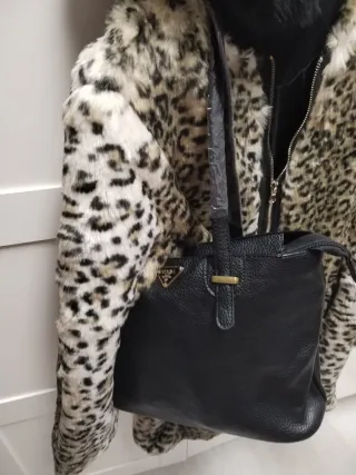 Abrigo Zara Basic Animal Print