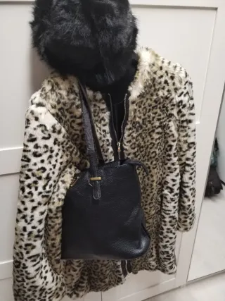 Abrigo Zara Basic Animal Print