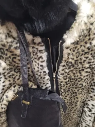 Abrigo Zara Basic Animal Print