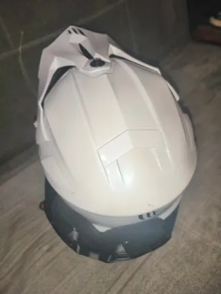 Casco Motocross Blanco Talla M con Gafas