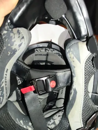 Casco Motocross Blanco Talla M con Gafas