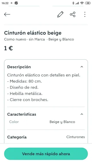 Regalo Cinturón Elástico Blanco