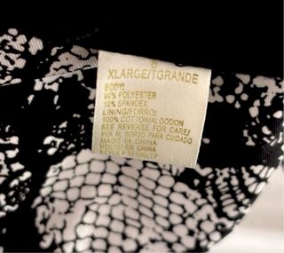 Royal Bones - Crop Top Pizzo B&W / XL