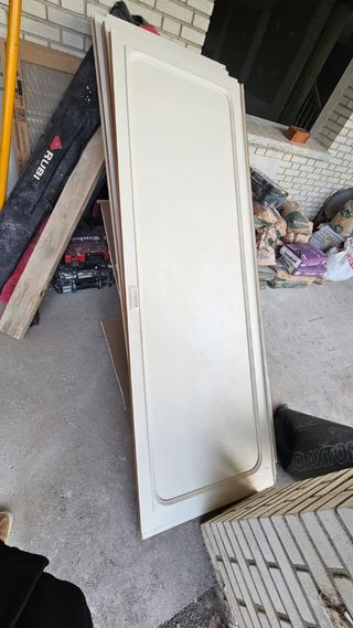 7 Puertas Armario Madera Maciza Blancas