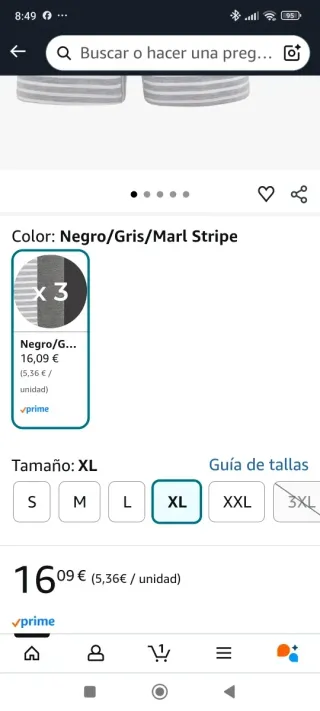 Antonio Rossi (Pack 3) calzoncillo XL. Precintado