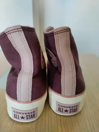 Zapatillas Converse Altas Moradas y Rosas