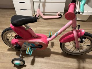 Bicicleta infantil 14 pulgadas rosa