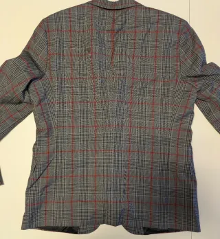 Blazer Uomo Hugo Boss Grigio Rosso Taglia 56