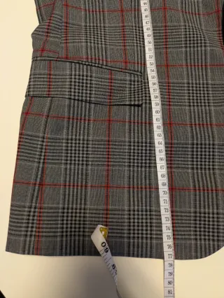 Blazer Uomo Hugo Boss Grigio Rosso Taglia 56