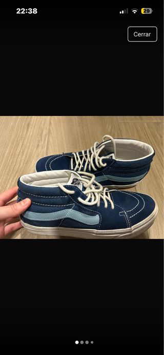 Zapatillas Vans Azules Caña media