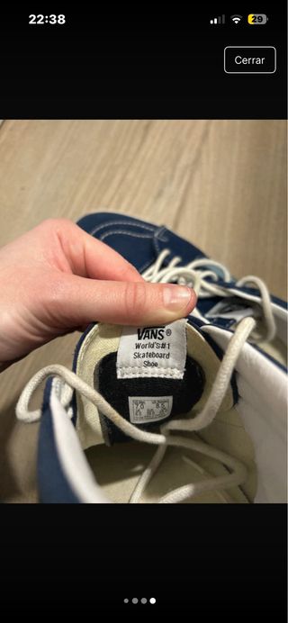 Zapatillas Vans Azules Caña media