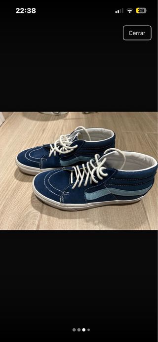 Zapatillas Vans Azules Caña media