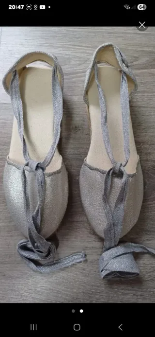 Alpargatas fallera plata