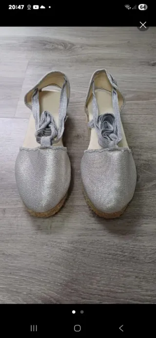 Alpargatas fallera plata