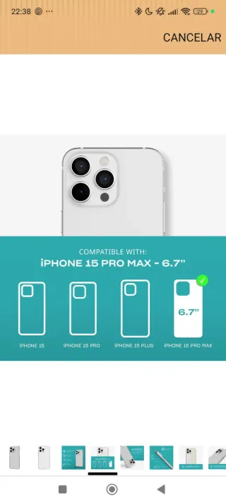 Tech 21 EVOLITE Custodia per iPhone 15 Pro Max 6.7"