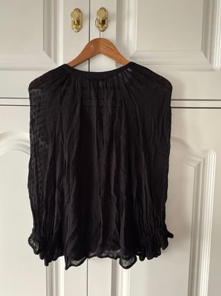 Blusa Zara Negra Plumeti