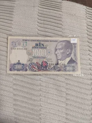 Billete 1000 Liras Turcas 1970