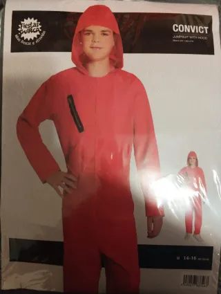 Disfraz CONVICT Mono con Capucha Talla 14-16