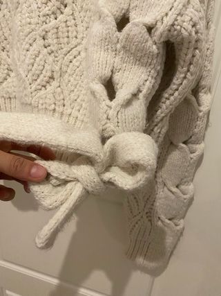 Jersey Zara Blanco Punto Calado