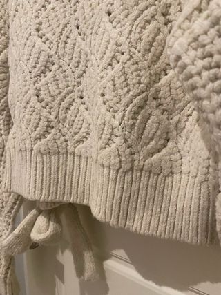 Jersey Zara Blanco Punto Calado