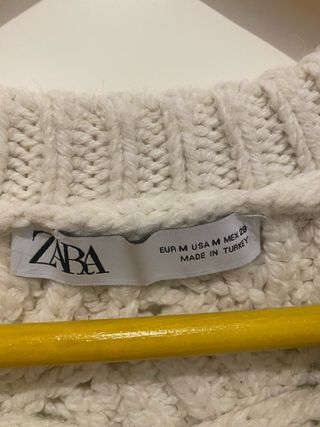 Jersey Zara Blanco Punto Calado