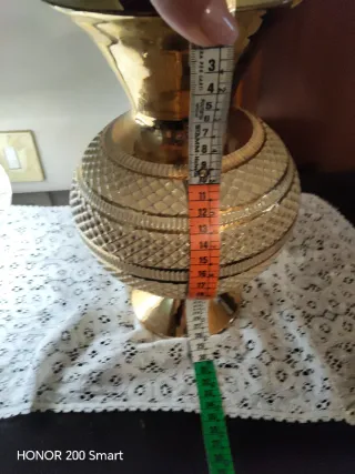 Vaso Fiorentino Ceramica Beige Oro