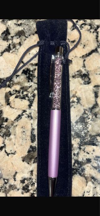 Bolígrafo Swarovski Morado con Cristales