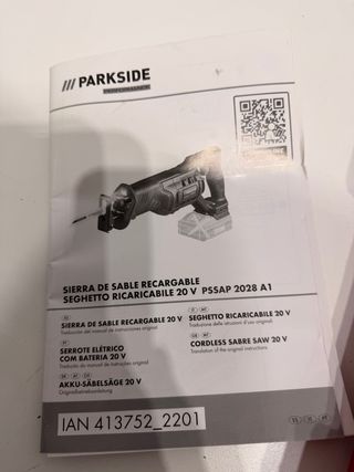 Sierra Sable Parkside 20V PSSAP 2028 A1
