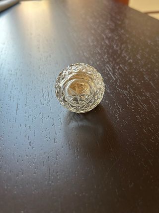 Scatolina antica vetro tappo argento