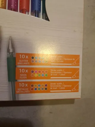 Set 30 Penne Gel Crelando (Glitter, Neon e Metalli