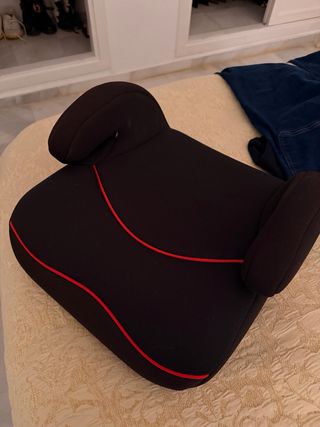 Asiento elevador coche negro/rojo