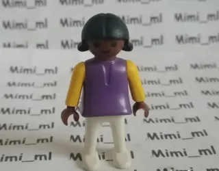 Playmobil figura niña negrita autobús escolar