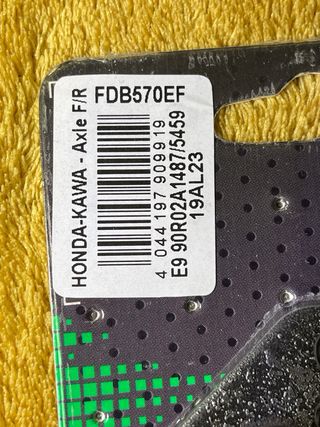 Pastillas delantera Freno Ferodo FDB570EF Honda Sh