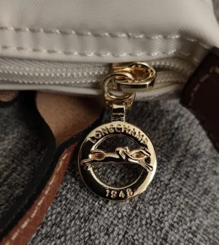 Longchamp Le Pliage Bolso Beige y Morado