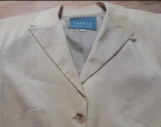 Traje de lino Takezo Beige