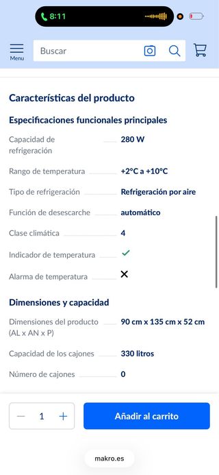 Nevera expositora refrigerada